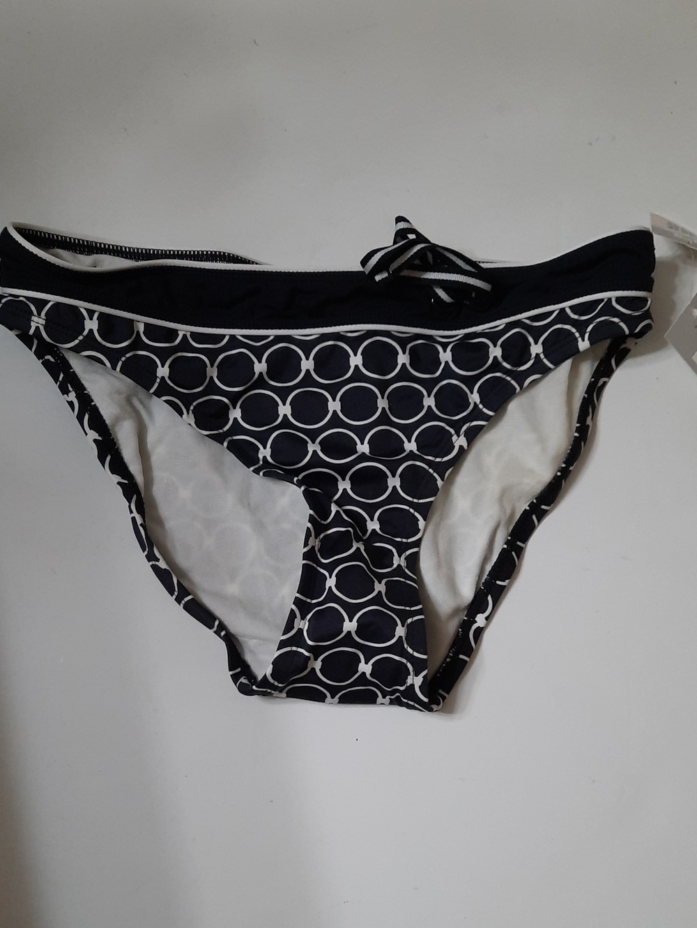 Women’s Black and White Patterned Bikini Bottom